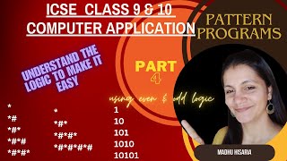 ICSE CLASS 9 & 10 : How to write java pattern program - Part 4