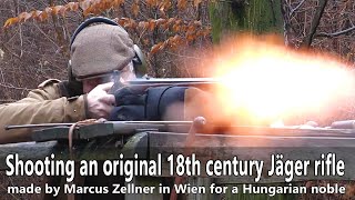 Shooting an original 18th century hunting rifle