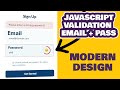 Email and Password Validation In Javascript Using Regex