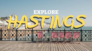 EXPLORE HASTINGS, EAST SUSSEX 🇬🇧😍 - Walking around Hastings on a gorgeous quiet Monday [4K]