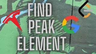 Google and Tesla Interview Problem: Find Peak Element | Using Pointers | LeetCode 162