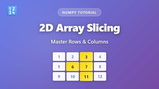 NumPy 2D Array Slicing Tutorial - Master Rows & Columns for Beginners