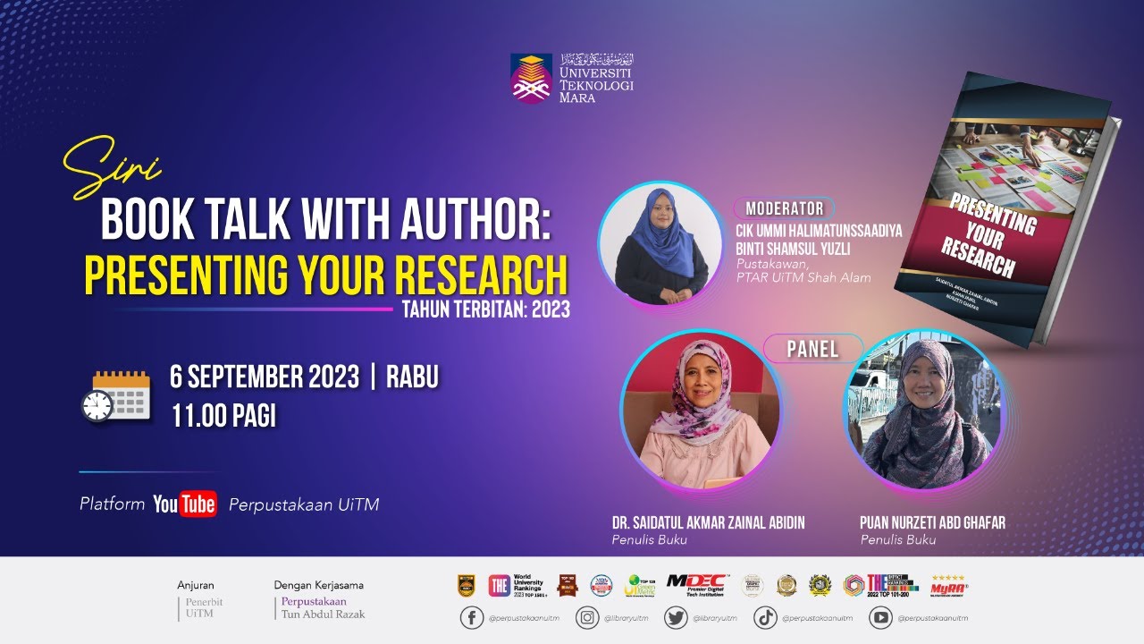 Series Book Talk With Author Presenting Your Research Youtube