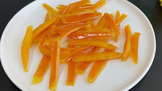 How to Make Candied Orange Peel Easily!🍊Ideal for your Pastries!