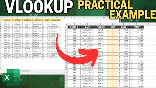 How to use Vlookup Function to Solve a Real Problem in 5 Minutes | Practical Excel Example