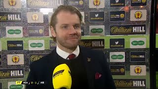 Hearts manager Robbie Neilson reacts to Scottish Cup Semi-Final win