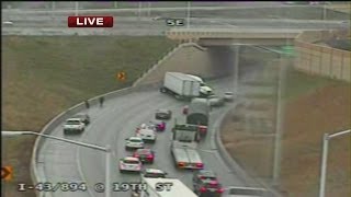 Jack Knifed Semi Closes Ramp On I 94