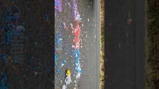 Experiment Car vs 32 Rainbow Water Balloons #Short17