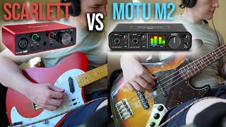 Motu M2 vs Focusrite Scarlett Solo (3rd Gen) | Guitar and Bass Recording on M1 MacBook Air