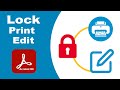 How to Lock Print and Edit PDF file using Adobe Acrobat Pro DC