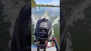 Tohatsu 3.5 HP 4 Stroke Outboard Motor on 13' Gheenoe at Sunset Park, Fl.