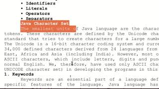 Java Tokens