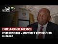 Impeachment Committee composition released