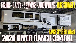 2026 River Ranch 394RKL Rear Kitchen Ranch Style Fifth Wheel Built By Forestriver @ Couchs RV Nation