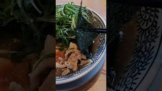 『丸源ラーメン』ドッカン‼️ねき肉そば食べてみたら　シャキシャキ感ハンパなかったです❕是非ともお試しあれ🎵#shorts