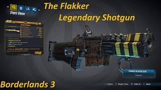 Borderlands 3: The Flakker Legendary Shotgun. +252 Splash Damage Radius