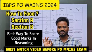 How to Face Section A & Section B in IBPS PO Mains 2024|Way To Score 25+ Marks In Reasoning|Mani Sir