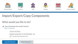 D2L Brightspace - Import Course Materials