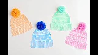 Kids Winter Hat Art Project