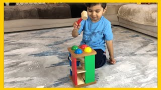 Fun Hammering and ball Pounding Toy | Learn colors and Shapes | Melissa and Doug Pound and Roll