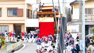 常滑祭・常滑地区祭礼2018 P1030405　北条・神明車　保示ロータリー一六入り