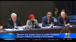 Boston city leaders listen to public feedback about gun violence in Dorchester