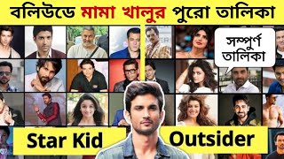 Nepotism In Bollywood:কারা Starkid আর কারা Self Made? সম্পুর্ণ তালিকাসহ।The List Of Nepotism Actors.