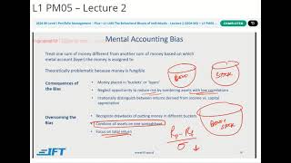 Module 10 | Chapter 05 | PM: Behavioral Biases | V04 IFT Lecture 2