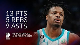 Dennis Smith Jr 13 pts 5 rebs 9 asts vs Mavericks 22/23 season