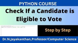 Python Program to Check If a Candidate is Eligible to Vote