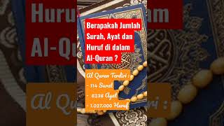 Berapakah Jumlah Surat, ayat dan huruf di dalam Al Quran #faktaunik #alquran #kajianislam