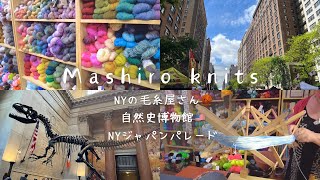 vlog🧶ニューヨークの毛糸屋さん｜編み物グッズ購入品｜アメリカ自然史博物館｜Japanparade｜アメリカ駐在暮らし