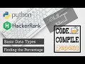 Python | Finding the percentage | Hackerrank Solution