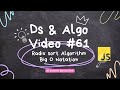 Radix sort  algorithm big o notation in data structures and algorithms javascript video #61