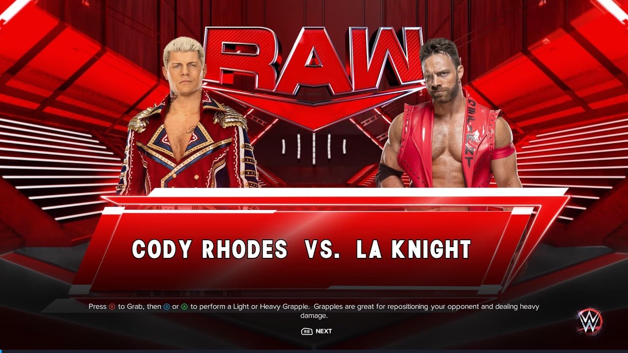 Cody Rhodes Vs LA Knight | Raw | WWE 2k23 - YouTube