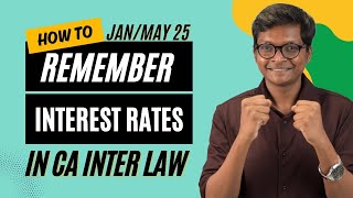 How to Remember All INTEREST Rates in CA Inter Law - Jan / May 2025