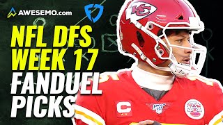 FanDuel NFL DFS Top-5 Picks Week 17 | Daily Fantasy Fantasy Football Lineup Optimizer Picks