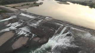 柿原堰上空から空撮