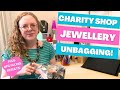 Let's Unbag & Upcycle 3x Charity Shop Jewellery Mystery Bags! Thrifted UK Craft & Vintage Jewelry