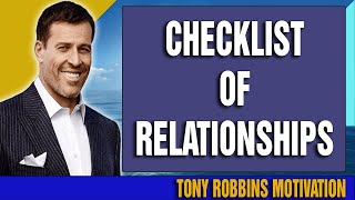 Tony Robbins Motivation 2021 - Checklist for Relationships