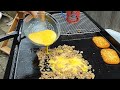 Easy Breakfast Sausage Eggs and Hash Browns on Flat Top Grill (Quick griddle breakfast)