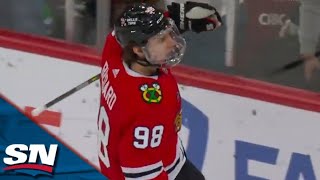 Blackhawks' Connor Bedard Shot Sneaks Through Five-Hole For First Goal Since Return From IL