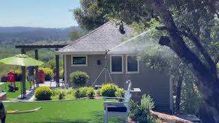 Forestville Water Cannon Installation - Side yard