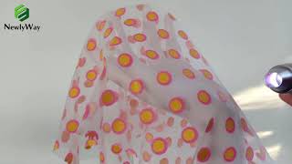 Foil changed color under UV polyester printed polka dot tulle material for dress