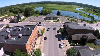 Flying Drone over East Jordan,Michgan