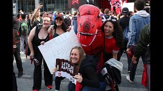 RAPTORS GAME 2: Jurassic Park fans come from far and abroad