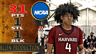 賀博 Robert Hinton - Career-High 31 Pts Full Highlights｜Harvard Crimson vs Princeton Tigers｜2025.02.21