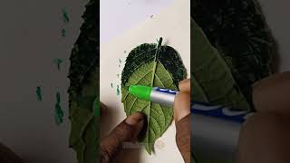 Leaf art 🌿#leafy #satisfying #art #shorts