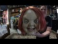 home depot chucky animatronic 2024 unboxing demo and review