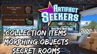 Artifact Seekers: All Collection Items + Morphing objects + Secret room  Five-BN